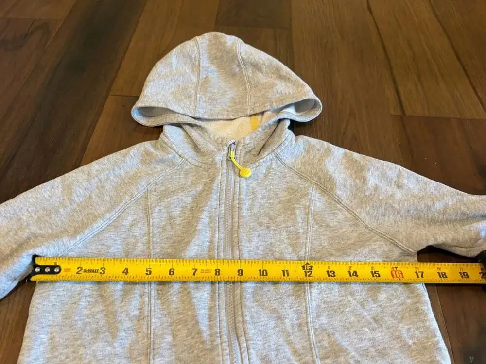 All in Motion Girls' Fleece Full Zip Hooded Sweatshirt Size XL Gray